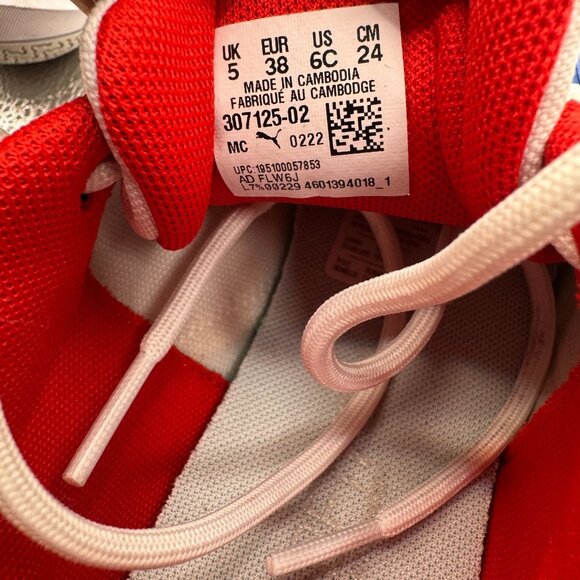 Size 6C Puma BMW MMS R-Cat Machina White Blue Red Mens Lace-Up Motorsport Shoe - Picture 9 of 10